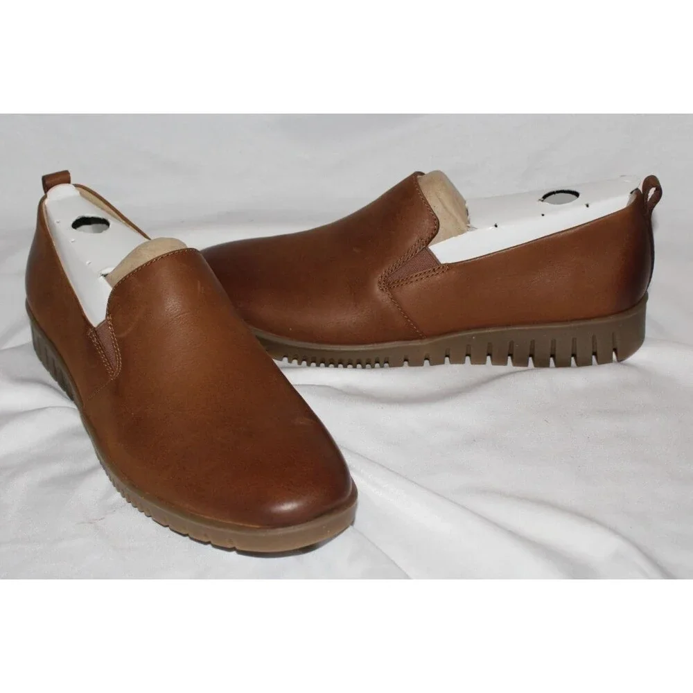 Dansko Women's Linley Burnished Calf Leather Tan Loafers Shoes EU 41‎ US 10.5-11